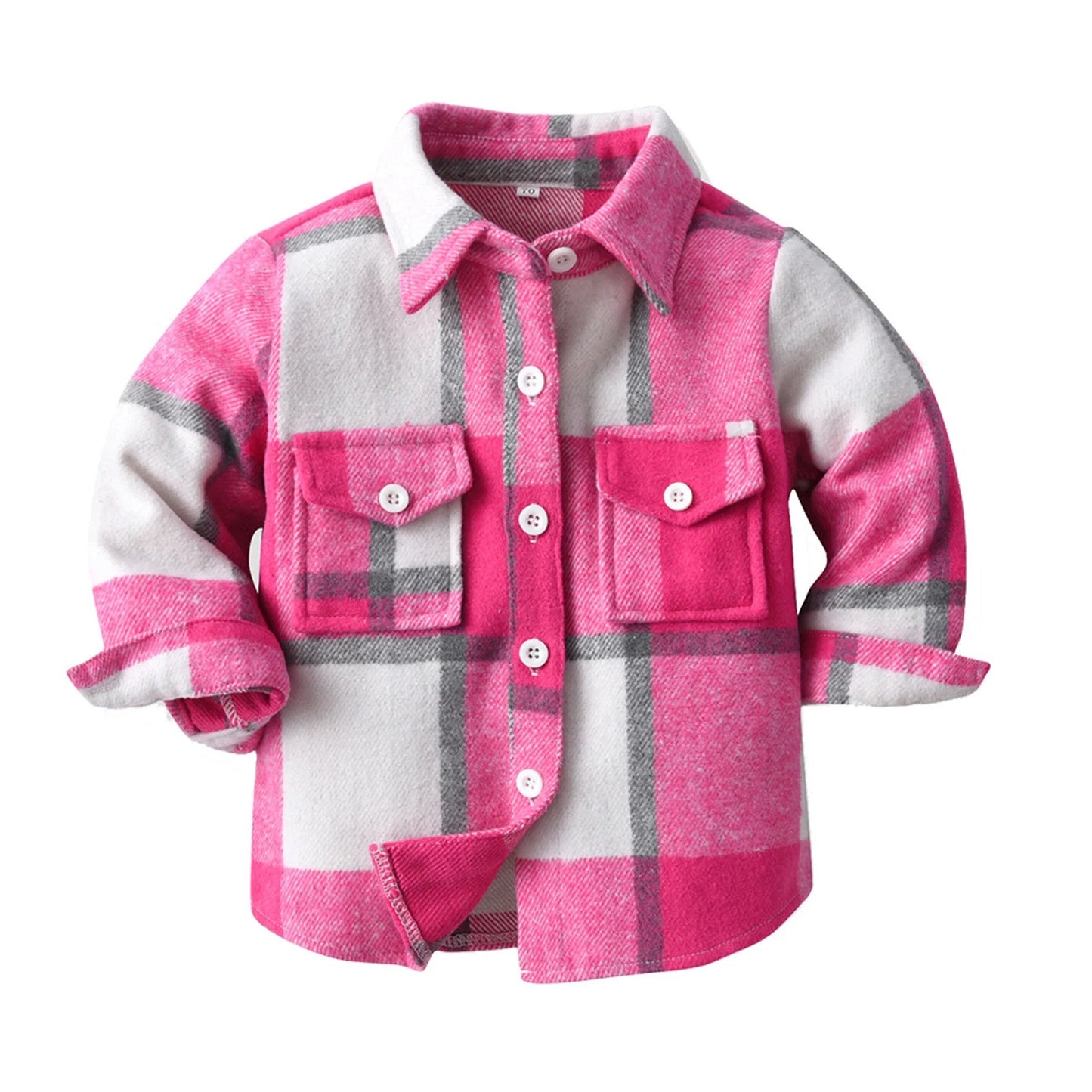 Toddler Kids Baby Boys Flannel Plaid Shirt Long Sleeve Lapel Button down Tops Coat Jacket Outfits Fall Winter Clothes