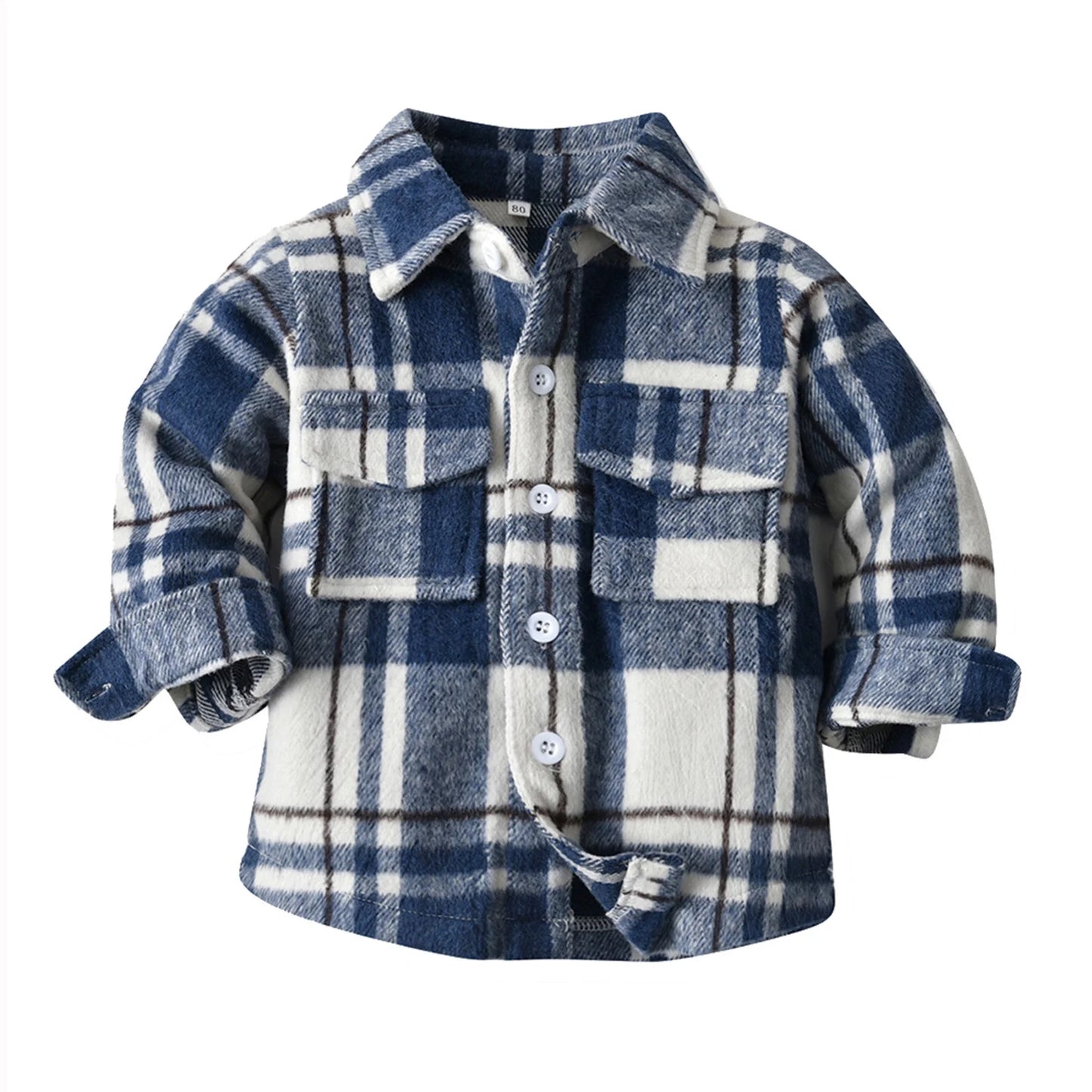 Toddler Kids Baby Boys Flannel Plaid Shirt Long Sleeve Lapel Button down Tops Coat Jacket Outfits Fall Winter Clothes