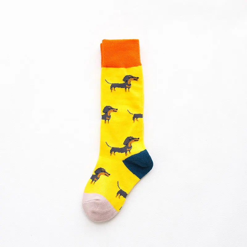 Children Cotton Socks Cartoon Animal Crocodile Dinosaur Embroidery Print Socks Boys Girls Kids Funny Colorful Footwear Fashion