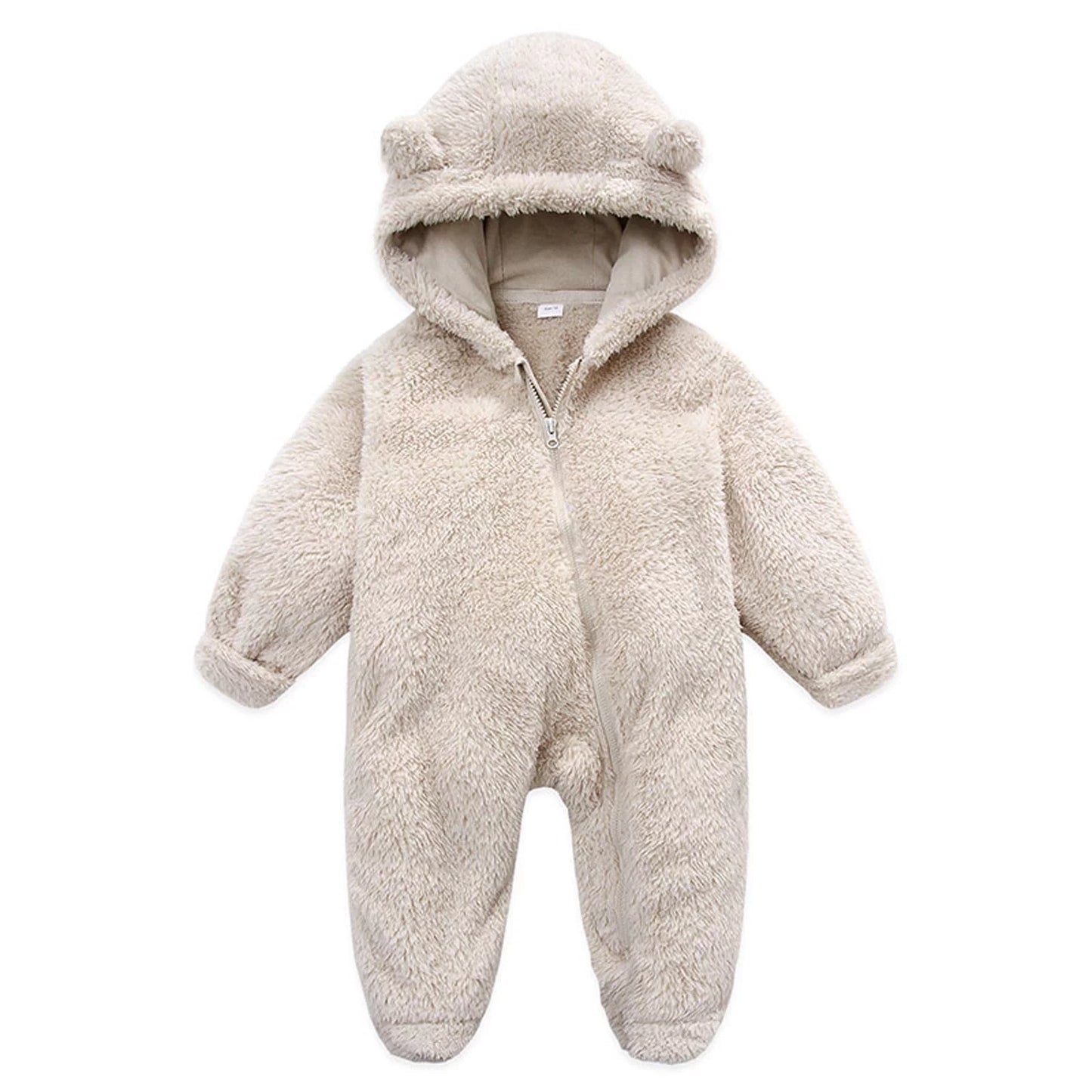 Baby Fleece Winter Coat Baby Fleece Footie Snowsuit Winter Bunting Onesie Cartoon Warm Hooded Romper Jumpsuit Outfits for Girls Boys