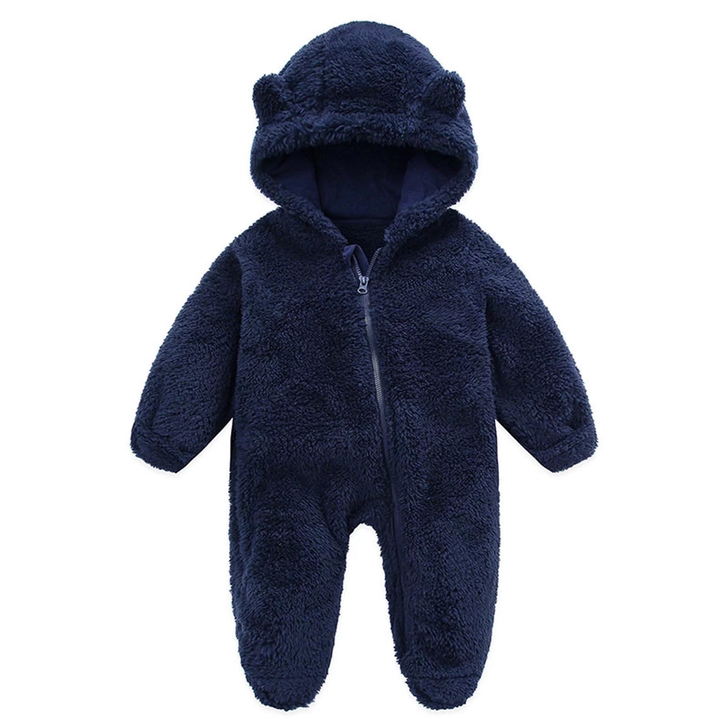 Baby Fleece Winter Coat Baby Fleece Footie Snowsuit Winter Bunting Onesie Cartoon Warm Hooded Romper Jumpsuit Outfits for Girls Boys