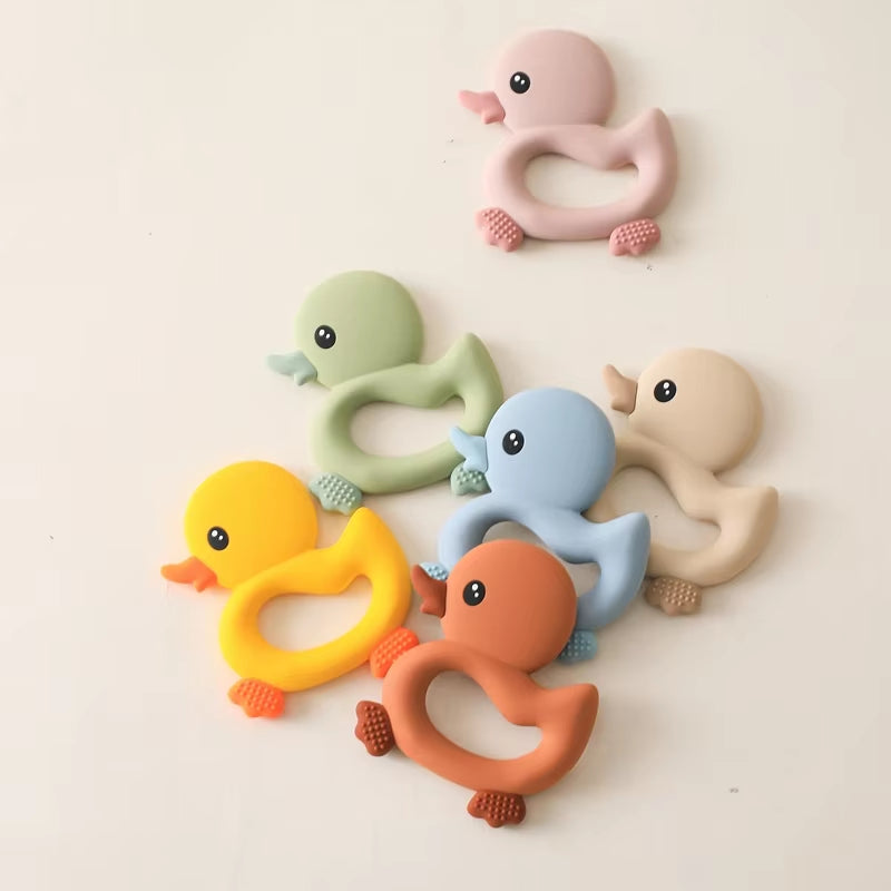 Baby Teether Silicone Teething Toys for Infant Baby Acessories 0 12 Months Baby Silicone Baby Toys Teether Gum Cartoon Rattle