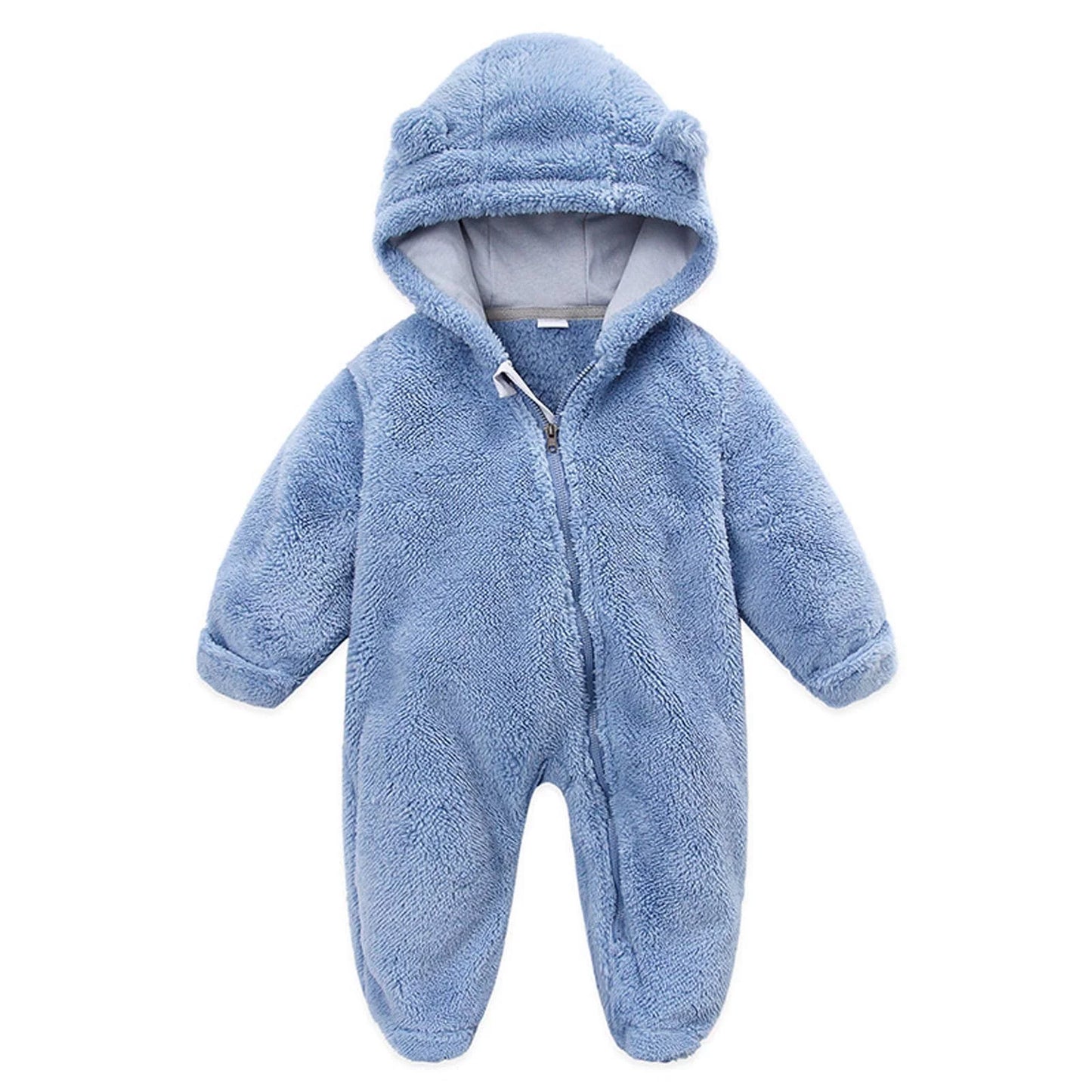 Baby Fleece Winter Coat Baby Fleece Footie Snowsuit Winter Bunting Onesie Cartoon Warm Hooded Romper Jumpsuit Outfits for Girls Boys