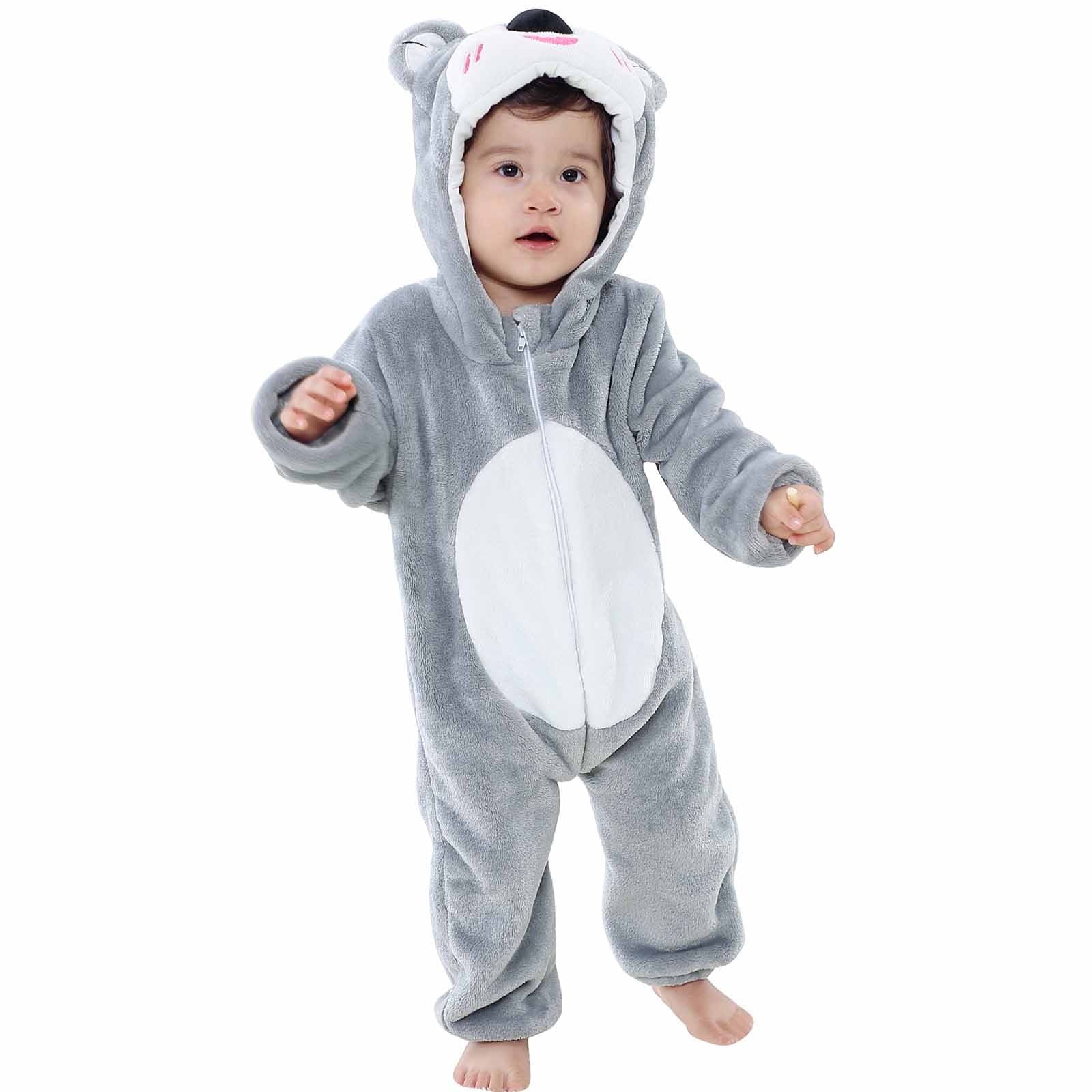 Baby Pajamas Autumn Winter Infant Toddler Kids Unisex Child Pajama Plush Onesize One-Piece Sloth Animal Costume on Clearance