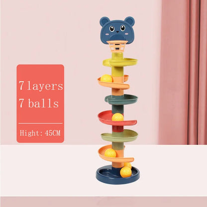 Montessori Baby Toy Rolling Ball Children Montessori Educational Games for Babies Stacking Track Baby Development Toys Children