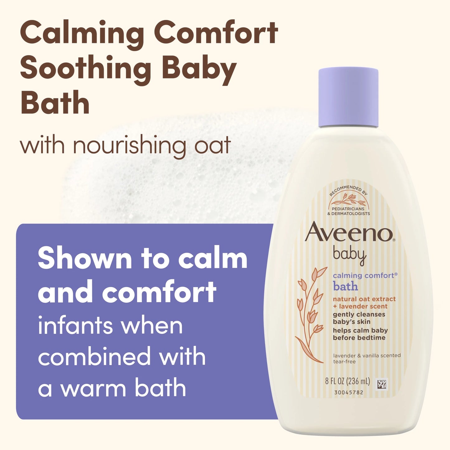 Baby Calming Comfort Bath Body Wash, Lavender & Vanilla, 8 Fl Oz