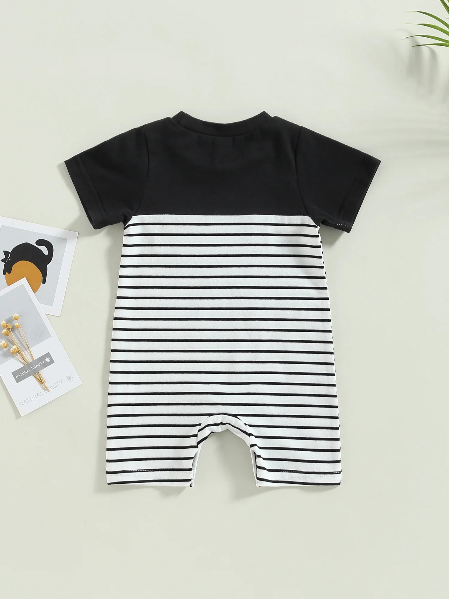 Baby Boy Romper Newborn Infant Summer Clothes 3 6 12 18 Months Short Sleeve Striped Jumpsuit Playsuit Bodysuit