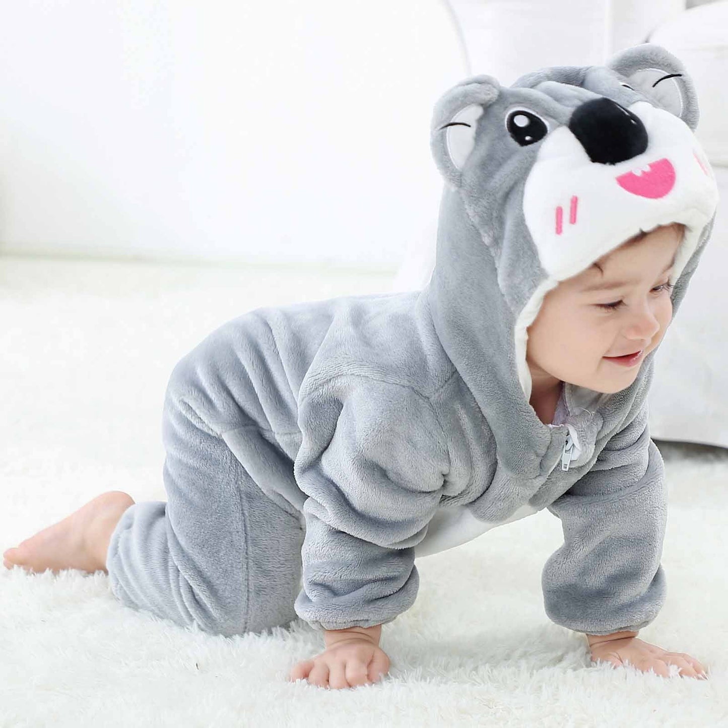 Baby Pajamas Autumn Winter Infant Toddler Kids Unisex Child Pajama Plush Onesize One-Piece Sloth Animal Costume on Clearance