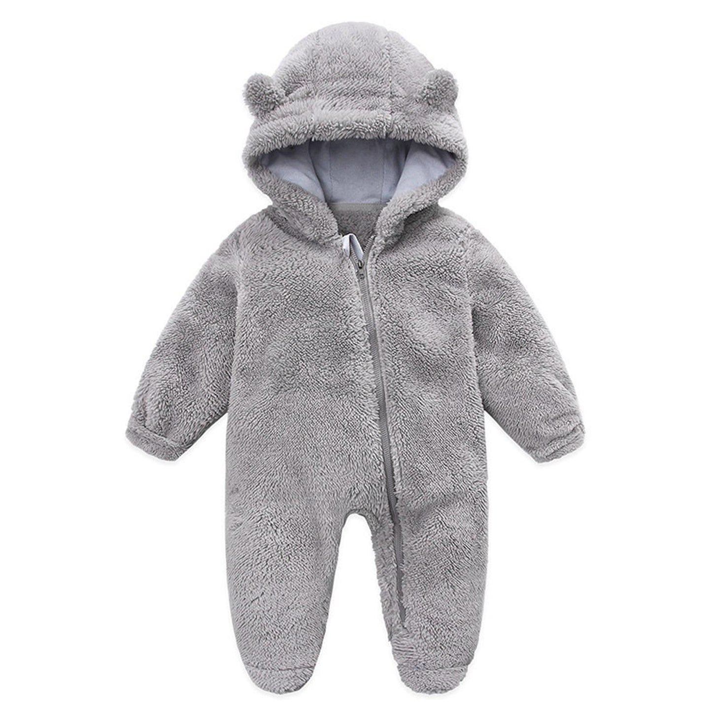 Baby Fleece Winter Coat Baby Fleece Footie Snowsuit Winter Bunting Onesie Cartoon Warm Hooded Romper Jumpsuit Outfits for Girls Boys