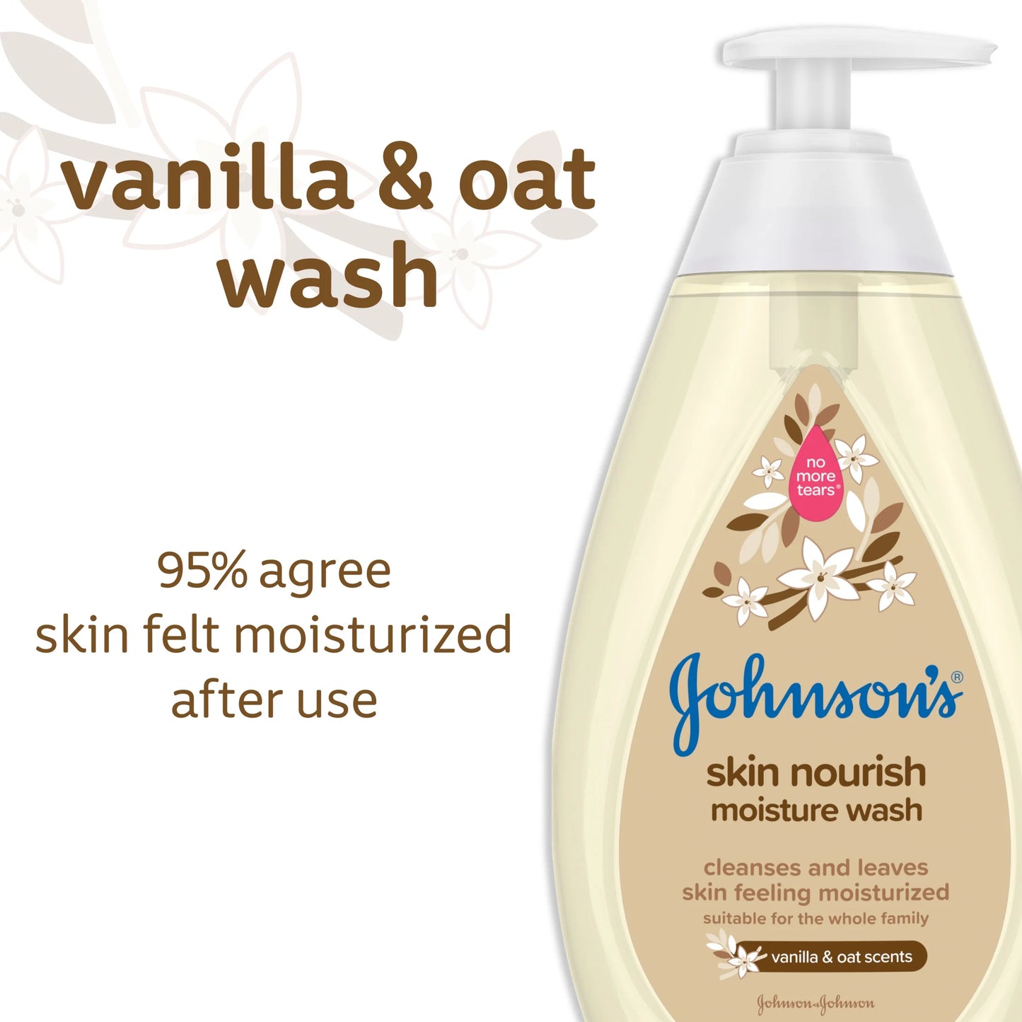 Skin Nourish Moisture Soap and Bath Body Wash for Baby and Toddler, Vanilla and Oat, 20.3 Oz