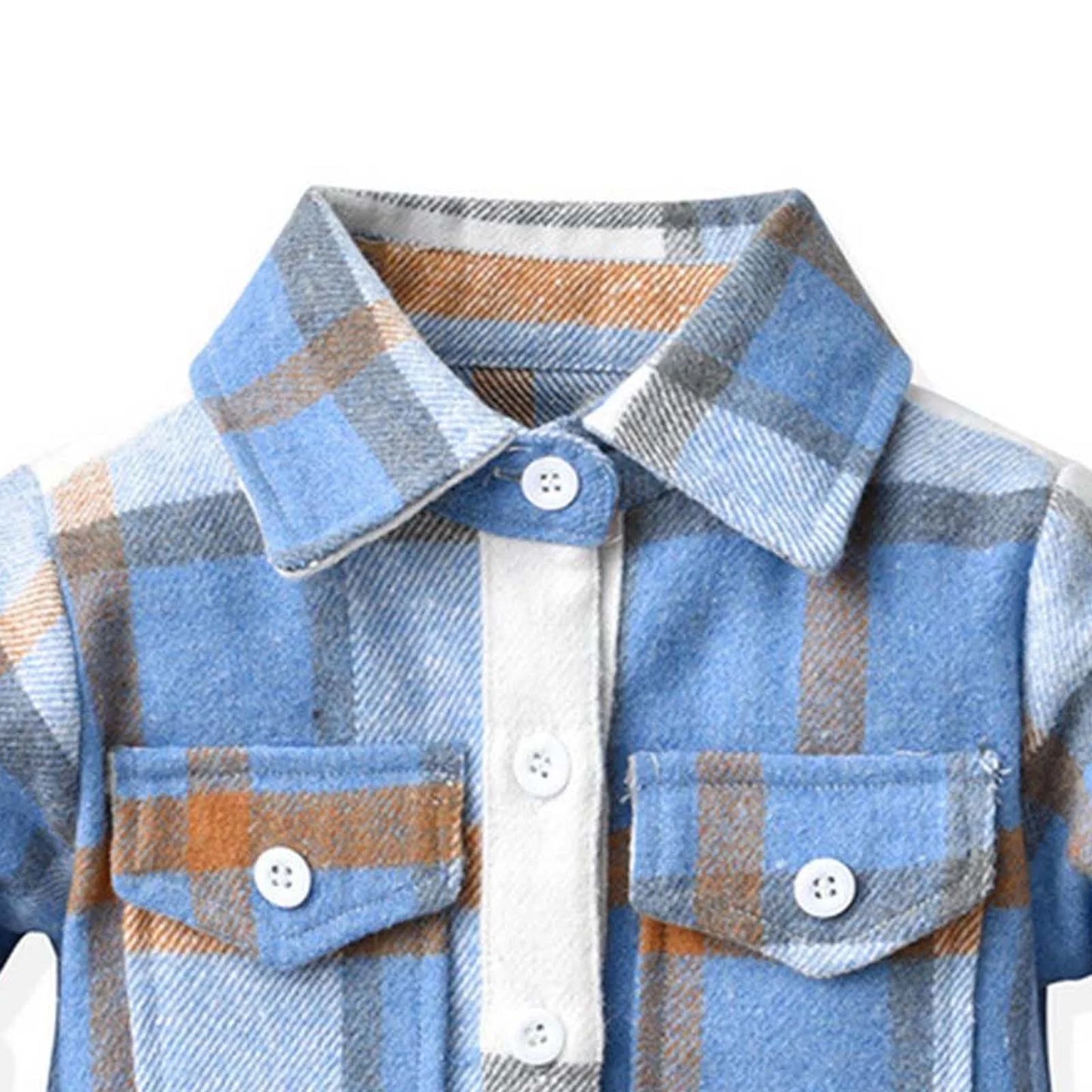 Toddler Kids Baby Boys Flannel Plaid Shirt Long Sleeve Lapel Button down Tops Coat Jacket Outfits Fall Winter Clothes